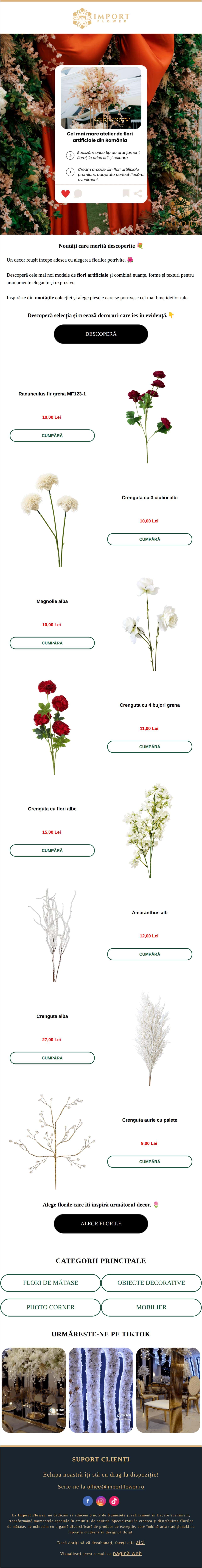 💐 Descoperă cele mai noi flori artificiale